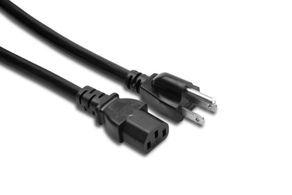 Hosa PWC-408 Power Cord IEC C13 to NEMA 5-15P. 8'