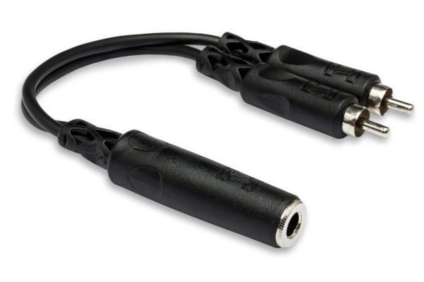 Hosa YPR-131 Y-Cable Splitter, Female 1/4" TS to Dual Male RCA