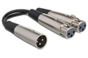 Hosa YXF-119 Y-Cable Splitter, Dual Female XLR to Male XLR