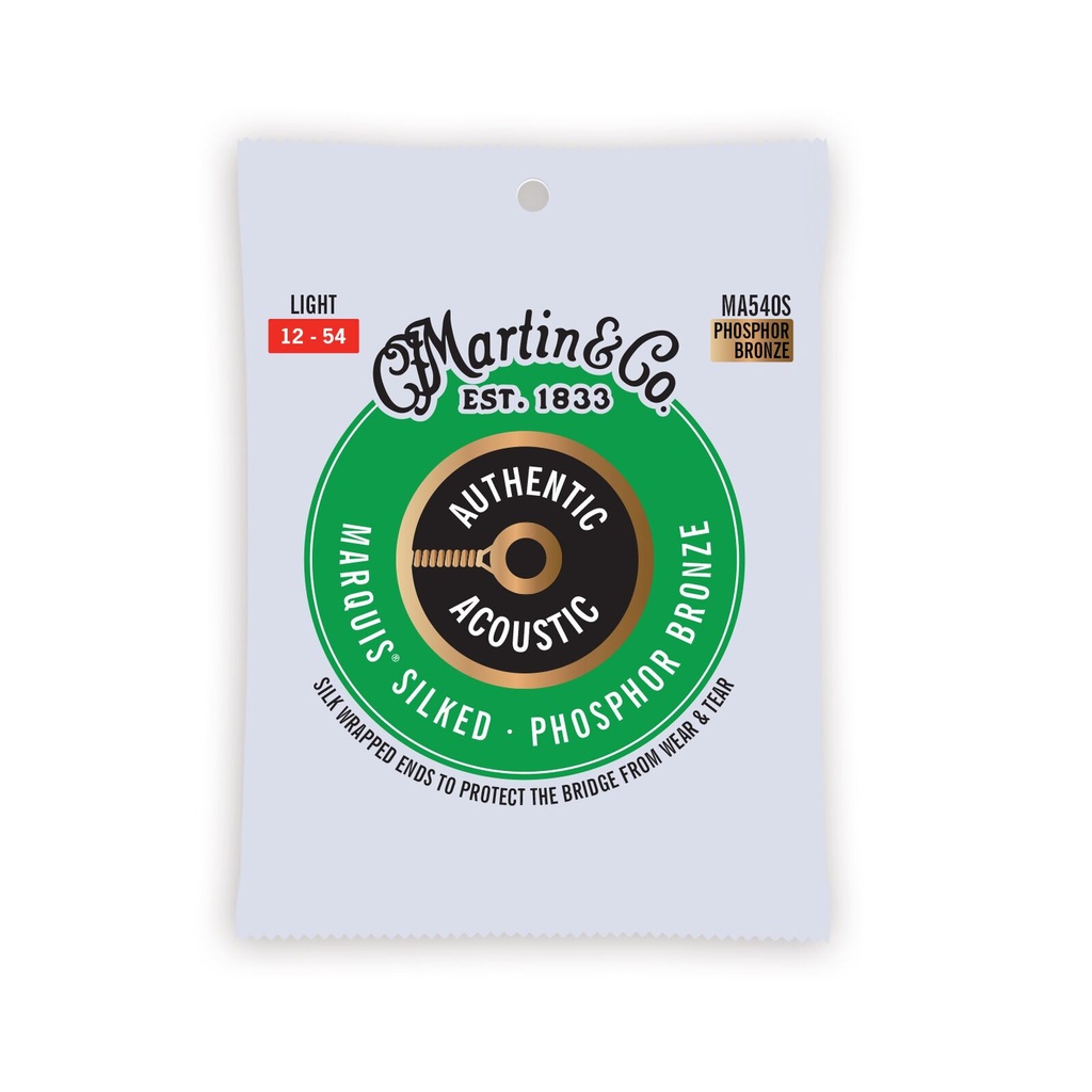 [MA540S] Martin MA540S Authentic Acoustic Marquis 92/8 Phosphor Bronze Light Guitar Strings. 12-54