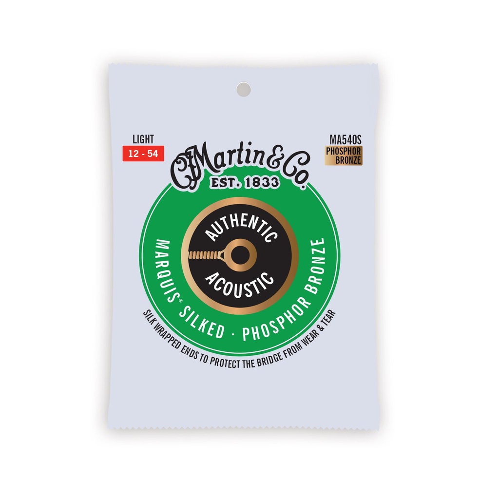 Martin MA540S Authentic Acoustic Marquis 92/8 Phosphor Bronze Light Guitar Strings. 12-54