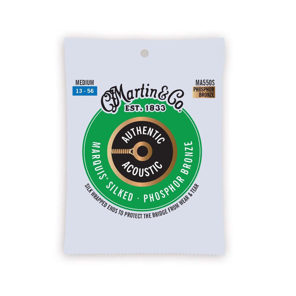 [MA550S] Martin MA550S Authentic Acoustic Marquis 92/8 Phosphor Bronze Medium Guitar Strings. 13-56