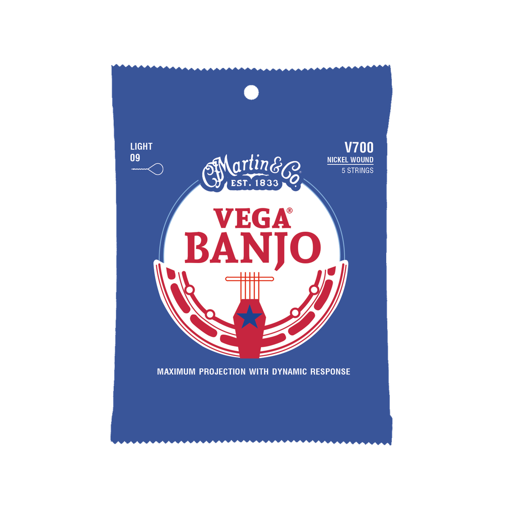 [V700] Martin V700 Vega Light (5 String) Banjo Strings. 9-20