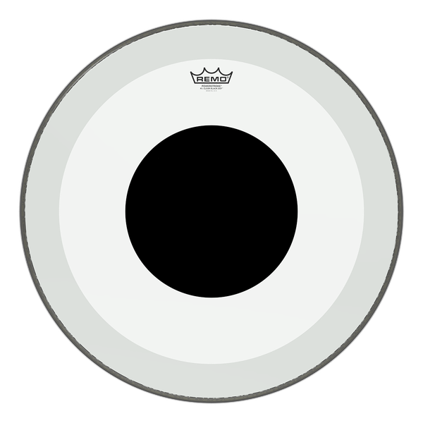 [P3-1322-10] Remo P3-1322-10 Controlled Sound Clear Black Dot Bass Drumhead, 22"