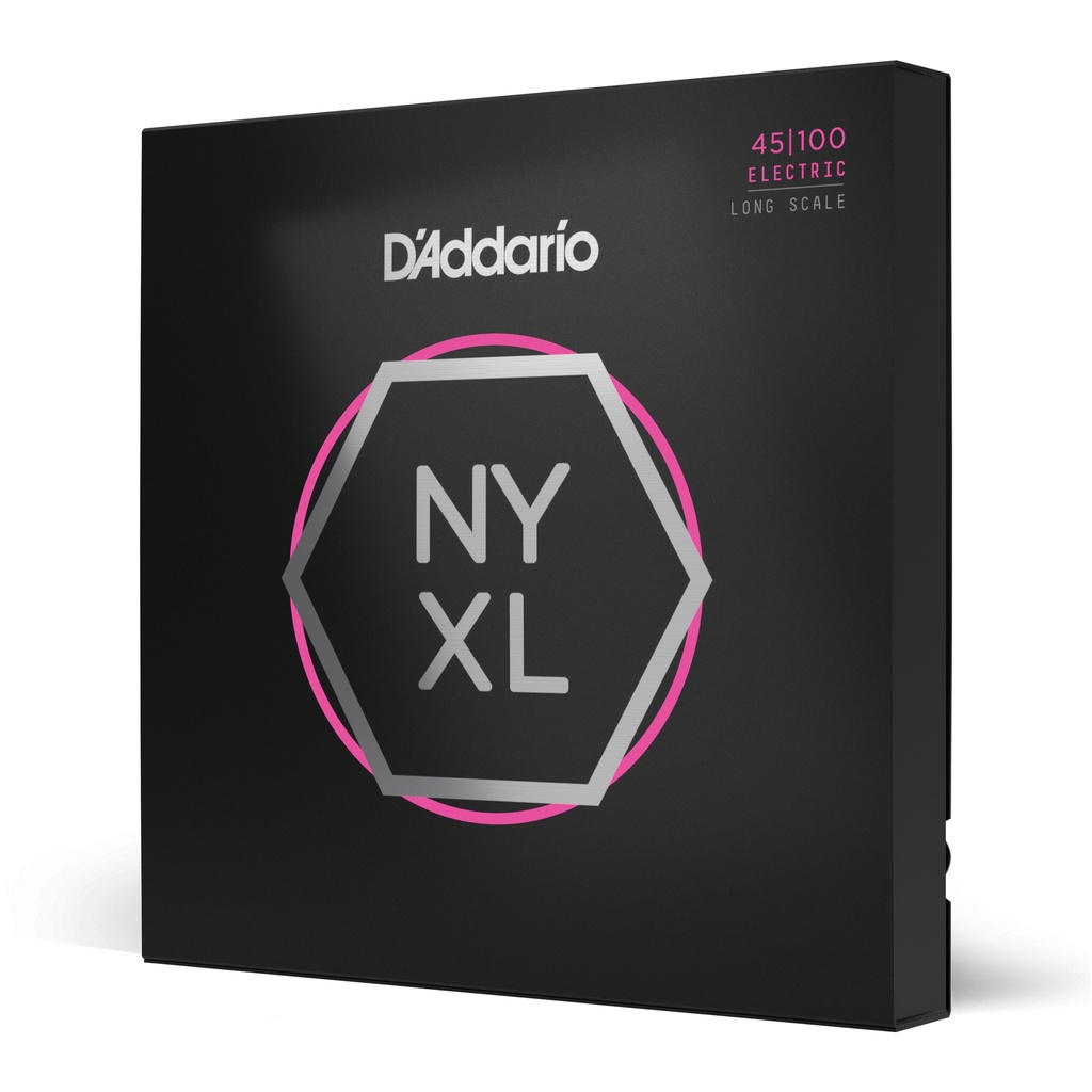 D'Addario NYXL Bass Guitar Strings, Regular Light, 45-100, Long Scale, NYXL45100