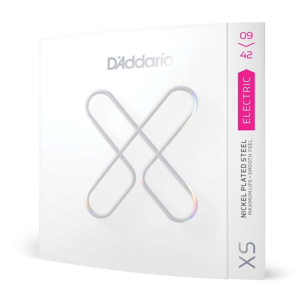 D'Addario XS Nickel Coated Electric Guitar Strings, 9-42 Super Light, XSE0942