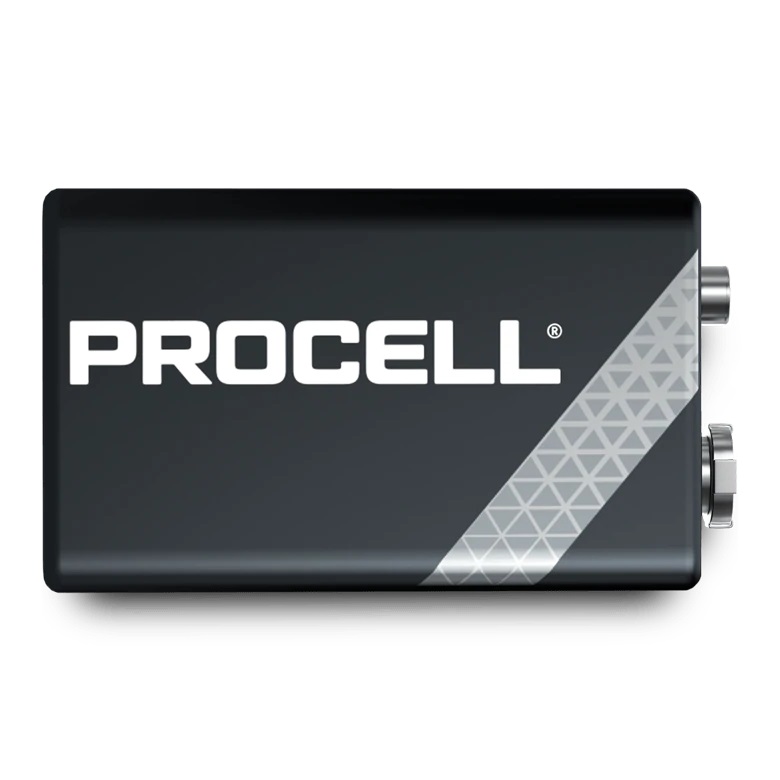 Duracell Procell 9 Volt 9V Alkaline Battery, Single