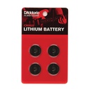 D'Addario CR2032 Lithium Battery, 4-pack