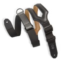 Levy's Leather Right Height Series Guitar Strap, Black