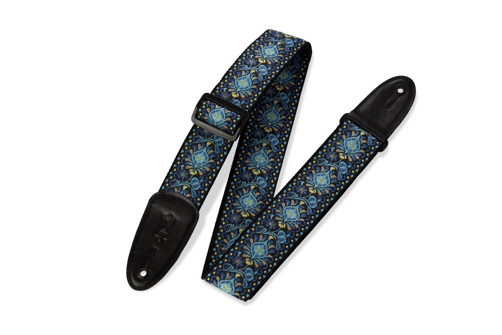 Levy's M8HT 2" Hootenany Guitar Strap, Blue & Yellow Floral