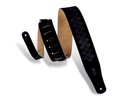 Levy's MS26DE-BLK 2 1/2" Wide Black Suede Leather Guitar strap