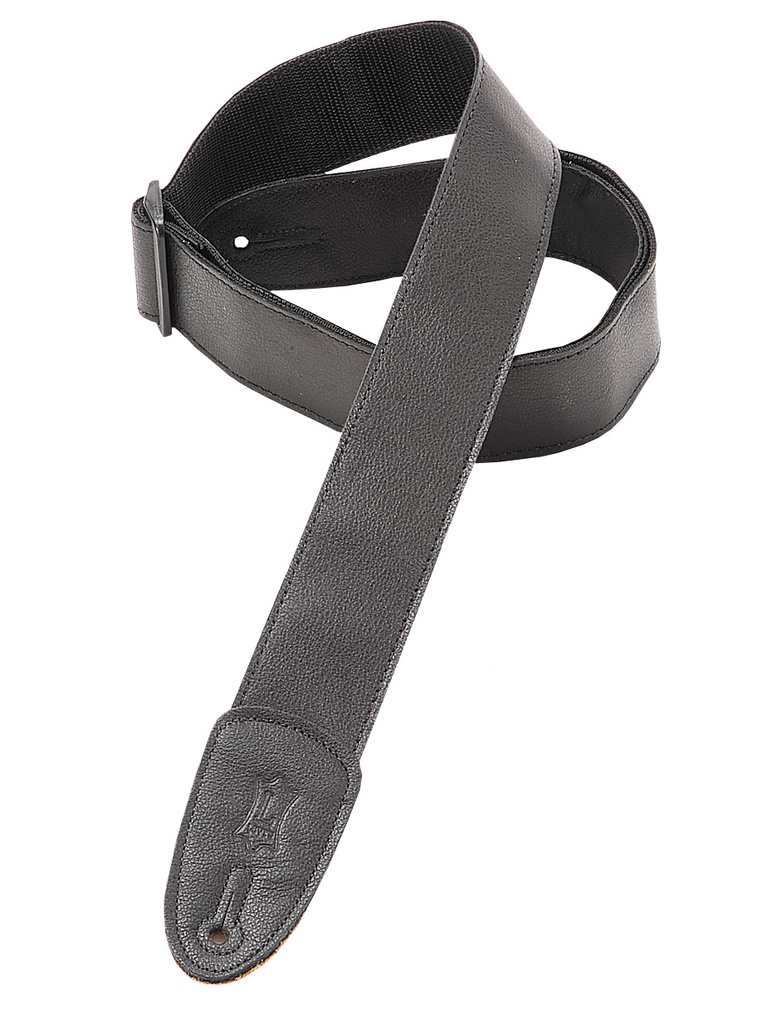 Levy's M7GP-BLK 2" Wide Black Garment Leather Guitar Strap