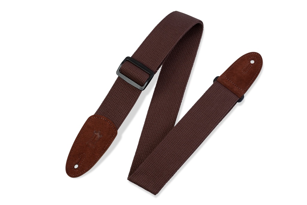 [MC8-BRN] Levy's MC8-BRN 2" Wide Brown Cotton Guitar Strap