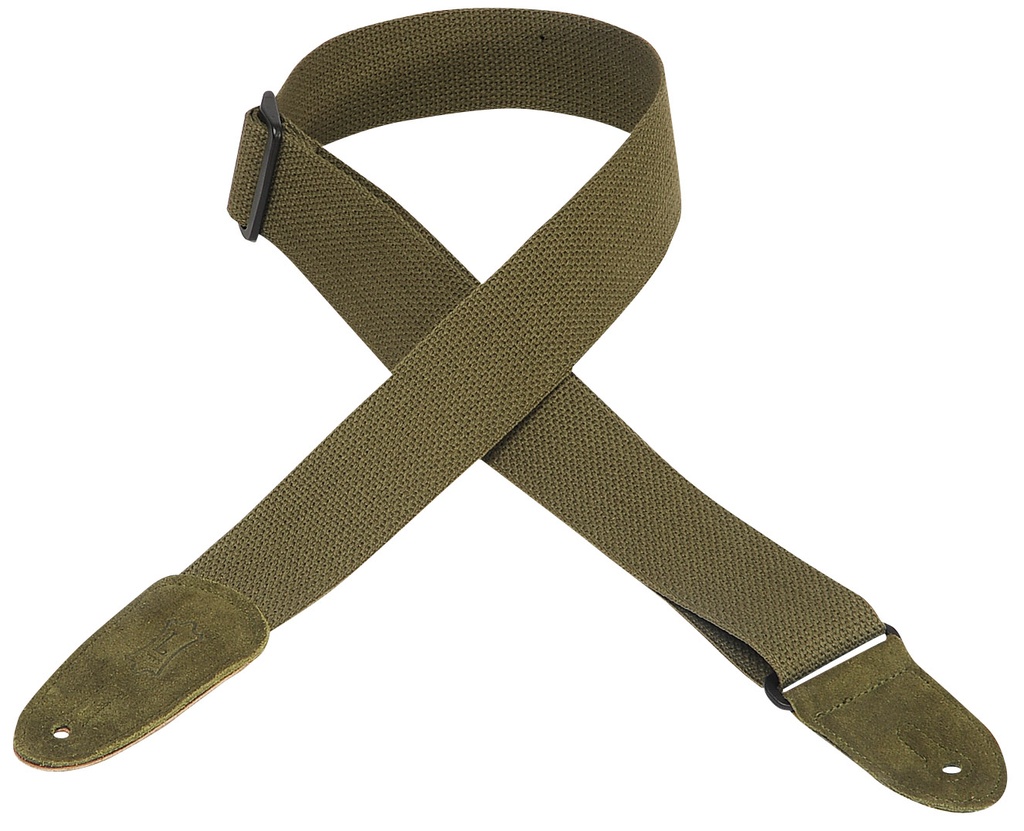 [MC8-GRN] Levy's MC8-GRN 2" Wide Green Cotton Guitar Strap