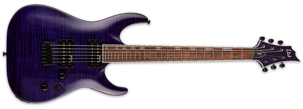 [LH200FMSTP] ESP Ltd H-200, Flame Maple, See-thru Purple