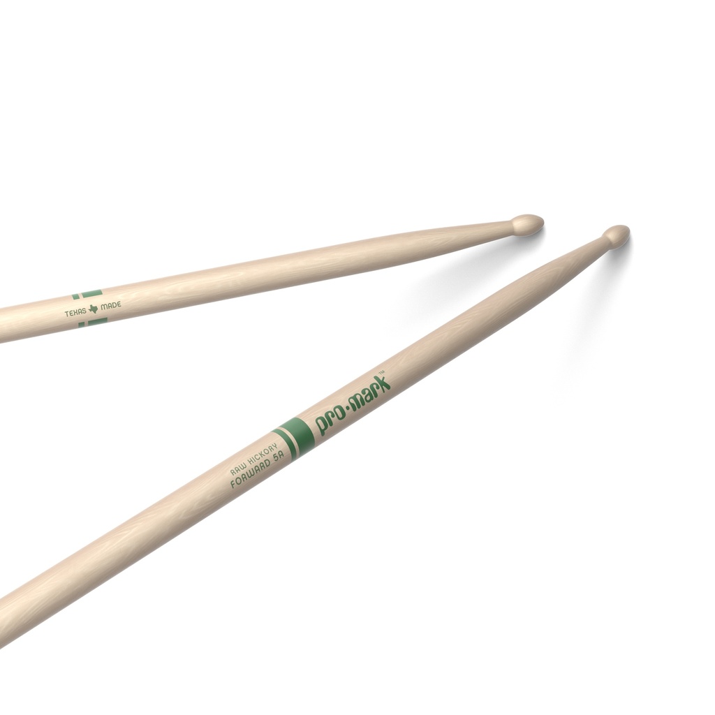 ProMark Classic Forward 5A Raw Hickory Drumstick, Oval Wood Tip