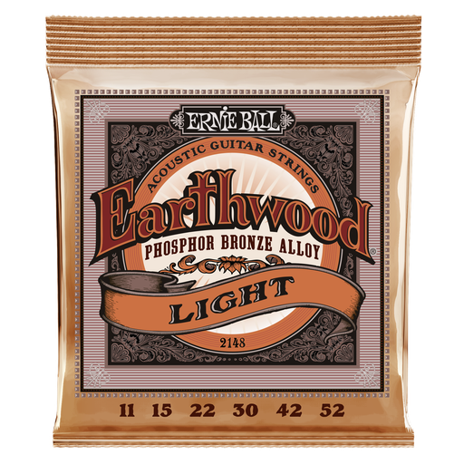 [P02148] Ernie Ball Earthwood Light Phosphor Bronze Acoustic Guitar Strings - 11-52 Gauge