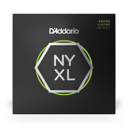 [NYXL45105] D'Addario NYXL Bass Guitar Strings, Light Top / Med Bottom, 45-105, Long Scale, NYXL45105