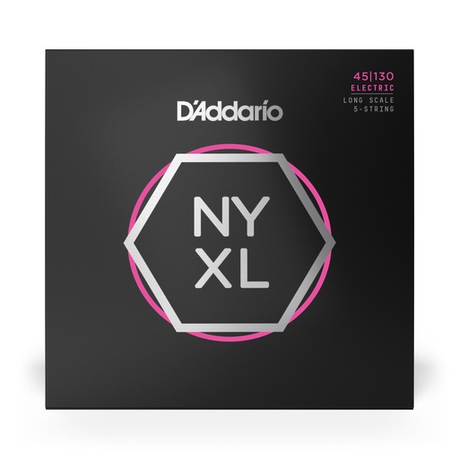 [NYXL45130] D'Addario NYXL Bass Guitar Strings, 5-string Regular Light, 45-130, Long Scale, NYXL45130