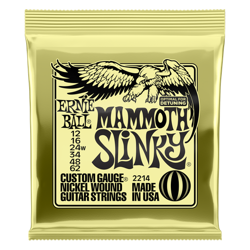[P02214] Ernie Ball Mammoth Slinky Nickel Wound Electric Guitar Strings - 12-62 (wound G) Gauge