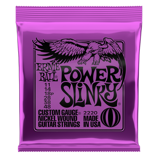 [P02220] Ernie Ball Power Slinky Nickel Wound Electric Guitar Strings - 11-48 Gauge