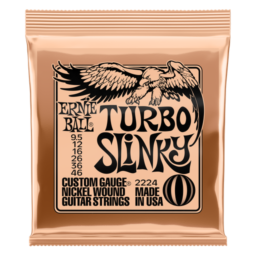 [P02224] Ernie Ball Turbo Slinky Nickel Wound Electric Guitar Strings 9.5 - 46 Gauge