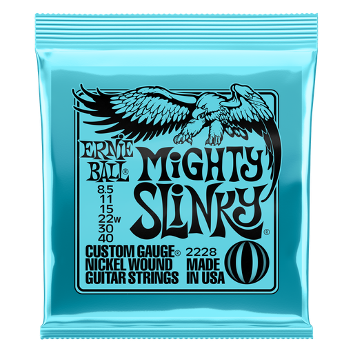 [P02228] Ernie Ball Mighty Slinky Nickel Wound Electric Guitar Strings - 8.5 - 40 Gauge