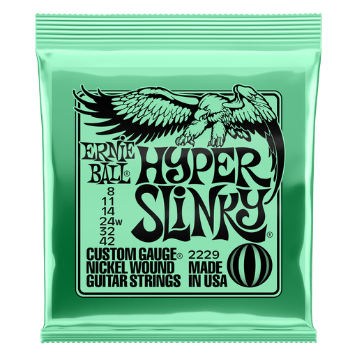 [P02229] Ernie Ball Hyper Slinky Nickel Wound Electric Guitar Strings - 8 - 42 Gauge