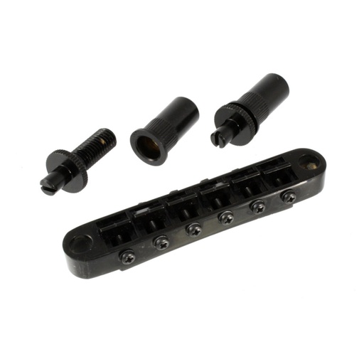 [GB-0525-003] Allparts GB-0525 Gotoh Tunematic Bridge with Large Holes, Black