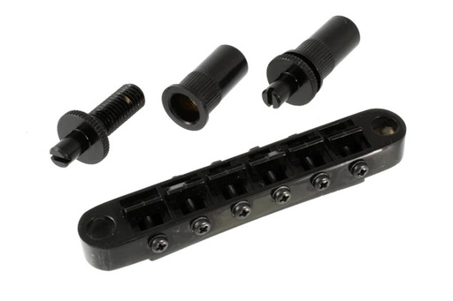 [GB-0525-003] Allparts GB-0525 Gotoh Tunematic Bridge with Large Holes, Black