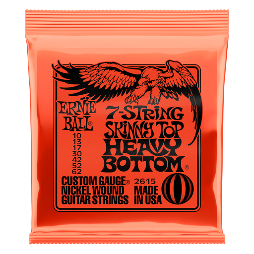 [P02615] Ernie Ball Skinny Top Heavy Bottom Slinky 7-String Nickel Wound Electric Guitar Strings 10 - 62 Gauge