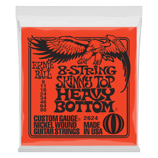 [P02624] Ernie Ball Skinny Top Heavy Bottom Slinky 8-String Electric Guitar Strings - 9-80 Gauge