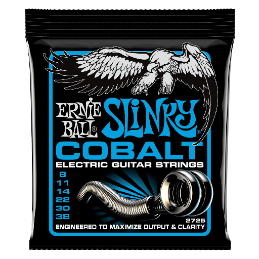 [P02725] Ernie Ball Extra Slinky Cobalt Electric Guitar Strings - 8-38 Gauge