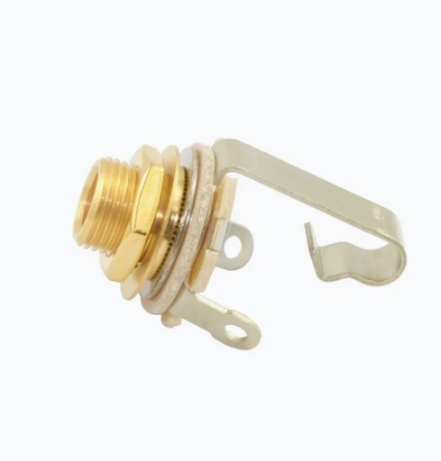 [EP-0055-002] Allparts EP-0055 Switchcraft® no. 11 1/4 in. Input Jack, Gold, Single item