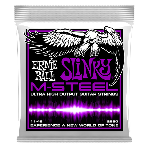 [P02920] Ernie Ball Power Slinky M-Steel Electric Guitar Strings - 11-48 Gauge