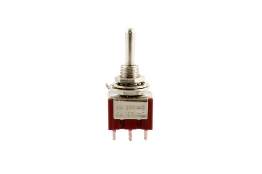 [EP-4180-010] Allparts EP-4180 On-On-On Round Bat Mini Switch, Chrome