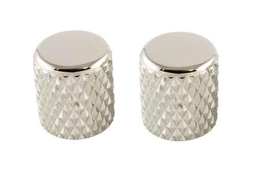 [MK-0112-001] Allparts MK-0112 Heavy Knurl Metal Barrel Knobs, Nickel