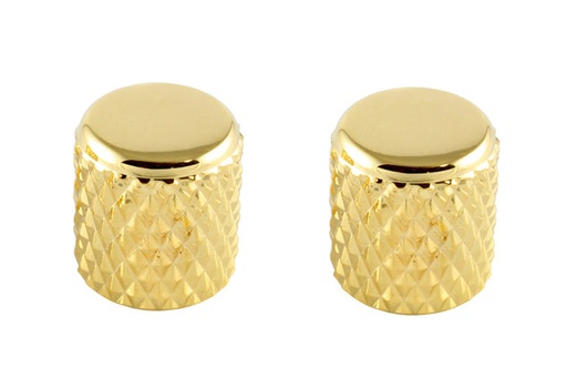 [MK-0112-002] Allparts MK-0112 Heavy Knurl Metal Barrel Knobs, Gold