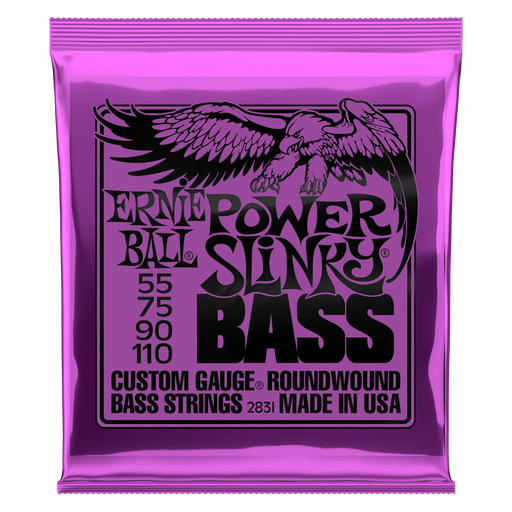 [P02831] Ernie Ball Power Slinky Nickel Wound Electric Bass Strings - 55-110 Gauge