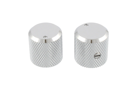 [MK-3330-010] Allparts MK-3330 Metal Flat Top Knobs with Indicator, Chrome