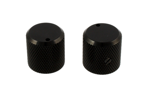 [MK-3330-003] Allparts MK-3330 Metal Flat Top Knobs with Indicator, Black