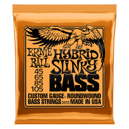 [P02833] Ernie Ball Hybrid Slinky Nickel Wound Electric Bass Strings - 45-105 Gauge
