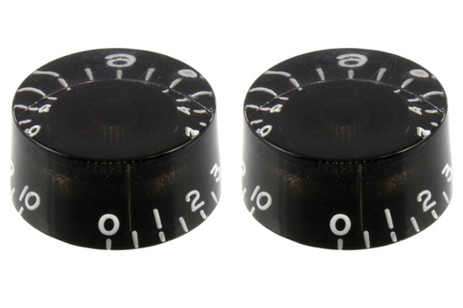 [PK-0130-023] Allparts PK-0130 Set of 2 Vintage-style Speed Knobs, Black