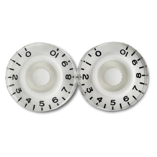 [PK-0130-025] Allparts PK-0130 Set of 2 Vintage-style Speed Knobs, White
