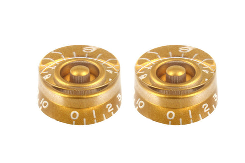[PK-0130-032] Allparts PK-0130 Set of 2 Vintage-style Speed Knobs, Gold