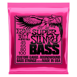 [P02834] Ernie Ball Super Slinky Nickel Wound Electric Bass Strings - 45-100 Gauge