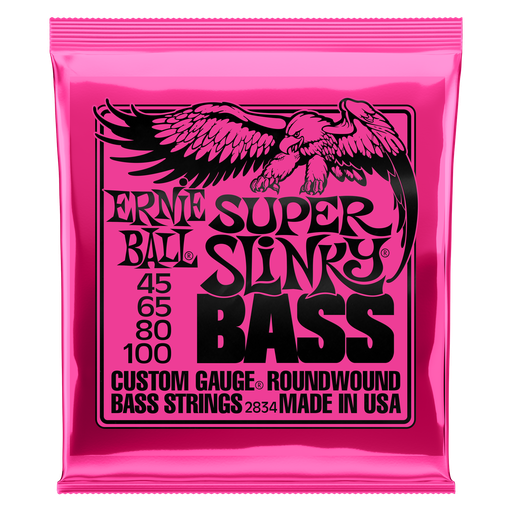 [P02834] Ernie Ball Super Slinky Nickel Wound Electric Bass Strings - 45-100 Gauge