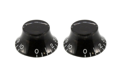 [PK-0140-023] Allparts PK-0140 Set of 2 Vintage-style Bell Knobs, Black