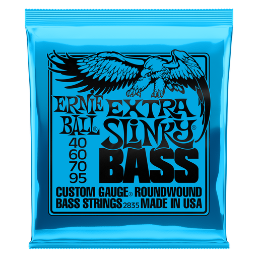 [P02835] Ernie Ball Extra Slinky Nickel Wound Electric Bass Strings - 40-95 Gauge