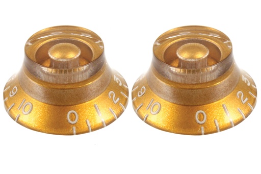 [PK-0140-032] Allparts PK-0140 Set of 2 Vintage-style Bell Knobs, Gold